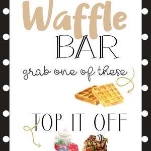 Waffle Bar Sign | Digital