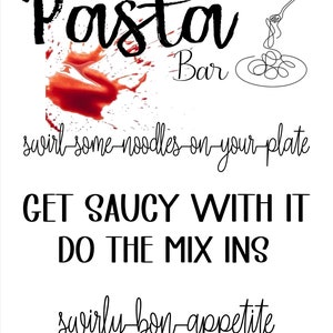 PASTA BAR sign | Digital