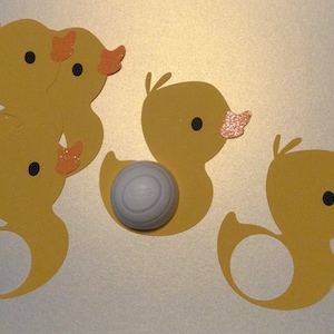 EOS baby shower favor, 12 EOS little rubber duckies baby shower lip balm holders, eos lip balm favors, rubber ducky favors, trendy  favors,