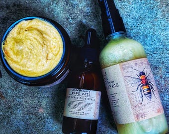 Raw Honey Skincare Set: Carolina Wildflower Honey, Yellow Clay