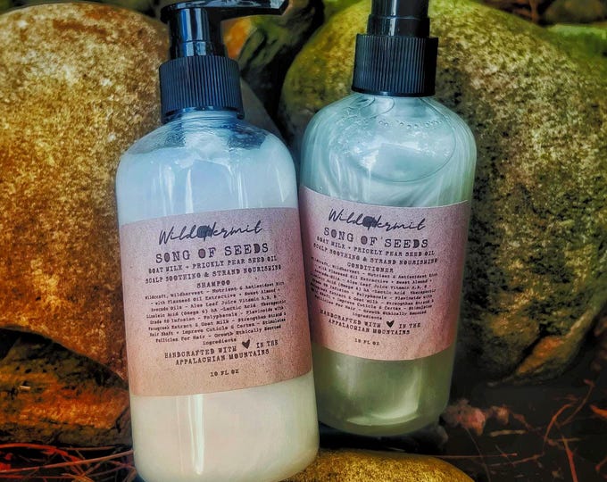 Song of Seeds Blend | Goat Milk & Prickly Pear Seed Oil Shampoo and Conditioner | Organic