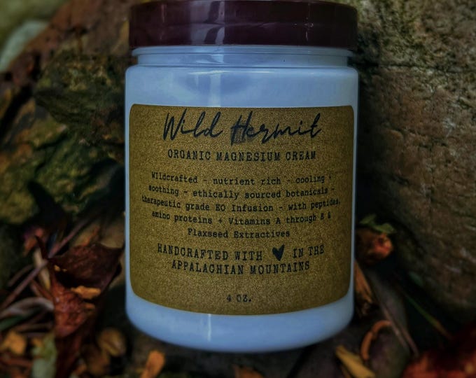 Organic Magnesium Cream: Arnica, Flaxseed, Lavender for Muscle & Sleep