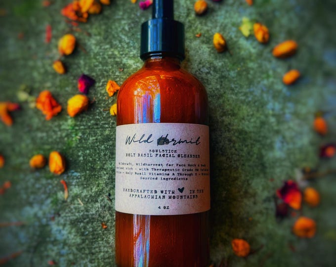 Soulstice | Holy Basil Facial Cleanser: Organic Tulsi & Chamomile Face Wash | Vitamins A through E