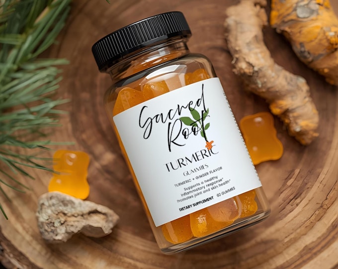 Wild Hermit Wellness' Sacred Root Turmeric Gummies | Non-GMO | Vegan | Gluten Free |