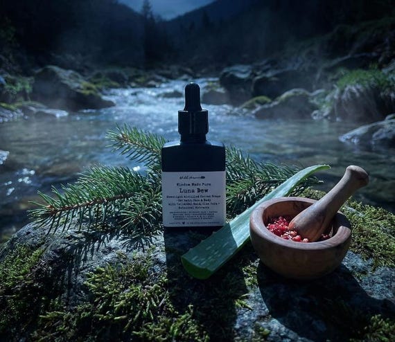 Luna Dew - Moonlight Distilled Sacred Drops With Colloidal Gold, Aloe Vera  + Botanical Extracts | Organic - Etsy New Zealand