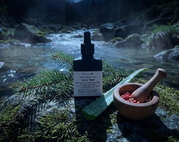 Luna Dew - Moonlight Distilled Sacred Drops with Colloidal Gold, Aloe Vera + Botanical Extracts | Organic