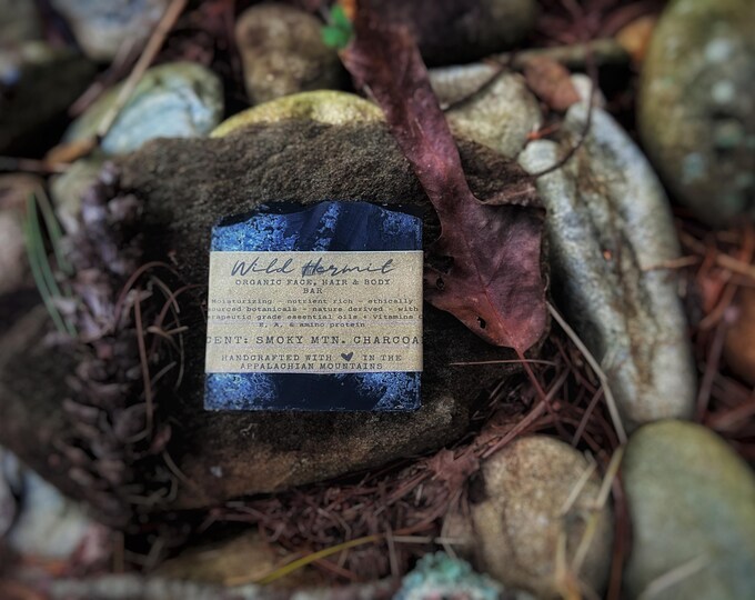Organic Wildcraft Face, Hair & Body Soap Bar - For All Skin Types - Nutrient Rich - Handcrafted with Love in the heart of the Appalachians