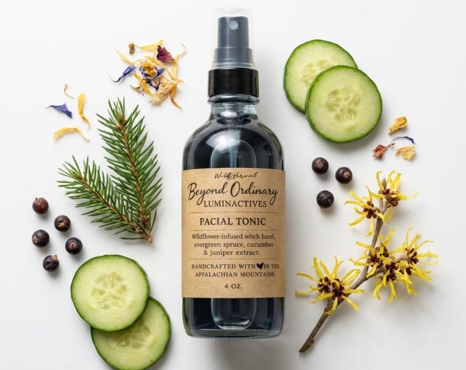 Luminactives Plant-Based Herbal Facial Tonic: with Irish Sea Moss, Carrageenan, and Aloe | Vitamin Rich