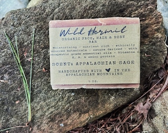 Wildcrafted Appalachian Sage Soap Bar: Goat Milk, Shea & Bergamot | Cold Processed