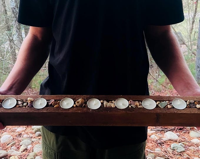 Reclaimed Wood Tealight Candle Holder | Appalachian Pine, Natural Walnut