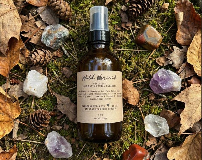 Soulstice | Holy Basil Facial Cleanser: Organic Tulsi & Chamomile Face Wash | Vitamins A through E