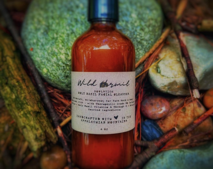 Organic Holy Basil Facial Cleanser: Tulsi & Chamomile - Anti-Aging | Soulstice