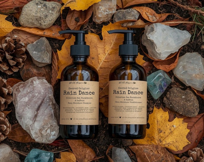 Organic Goat Milk Shampoo and Conditioner with Sea Buckthorn & Saffron -For Deep Moisture