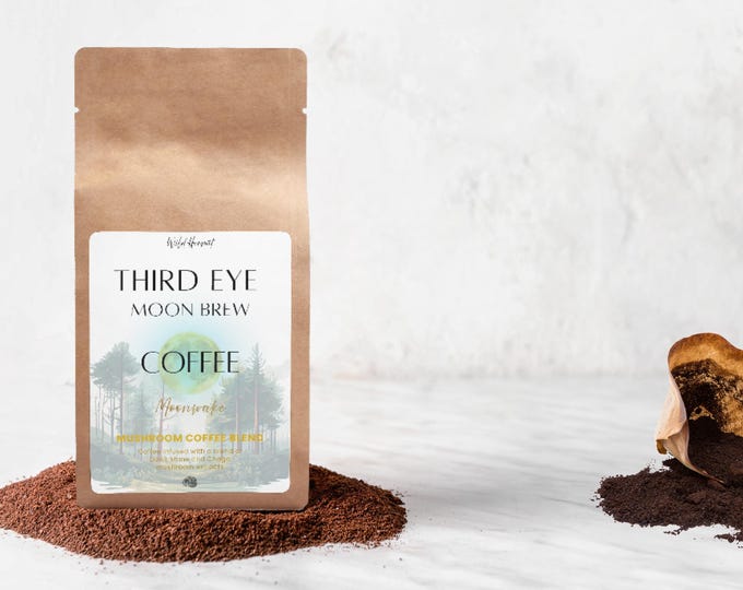Third Eye Moon Brew Coffee Blend | Lion's Mane & Chaga, Medium Roast | Organic