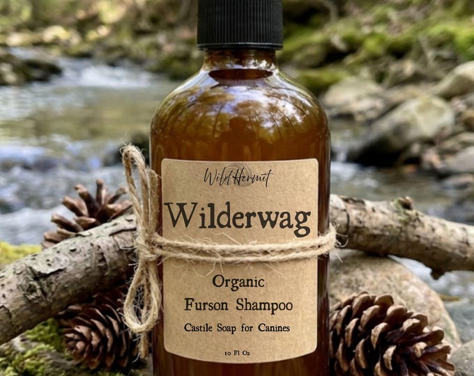 Wilderwag, The Original Organic Furson Shampoo by Wild Hermit :) | For Dogs, Puppies  | 8oz