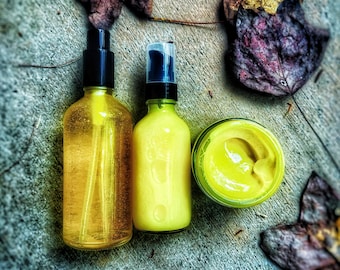 Organic Turmeric Facial Care Set: Natural Glow, Even Tone