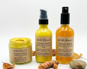 Tejasya Aahba: Natural Turmeric Facial Care Set | Natural Glow, Even Tone