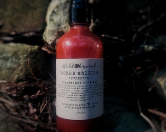Organic Strawberry Seed Face & Hair Oil: Omega 3-6, Antioxidant | Anti-Aging | Traditional, Wildcraft Recipe