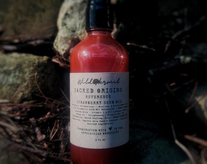 Organic Strawberry Seed Face & Hair Oil: Omega 3-6, Antioxidant | Anti-Aging | Traditional, Wildcraft Recipe