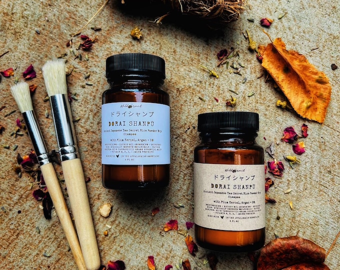 Organic Shampoo Pulverulent| Ancient Yao Recipe Dorai Shanpu | Wildcrafted Rice Powder, Argan & Zinc