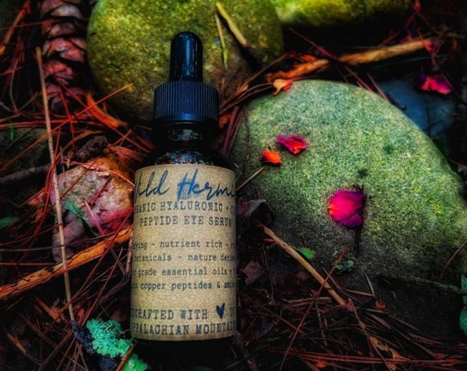 Organic Hyaluronic and Okra Peptide Eye Serum  - 2 oz - Wildcrafted | Okra Peptides | Hyaluronic Acid | Vitamins C & E | Antioxidant