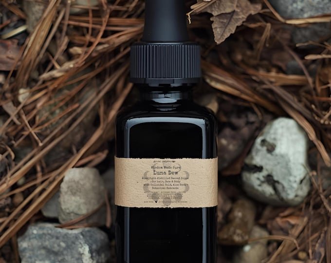 Luna Dew - Moonlight Distilled Sacred Drops with Colloidal Gold, Aloe Vera + Botanical Extracts | Organic