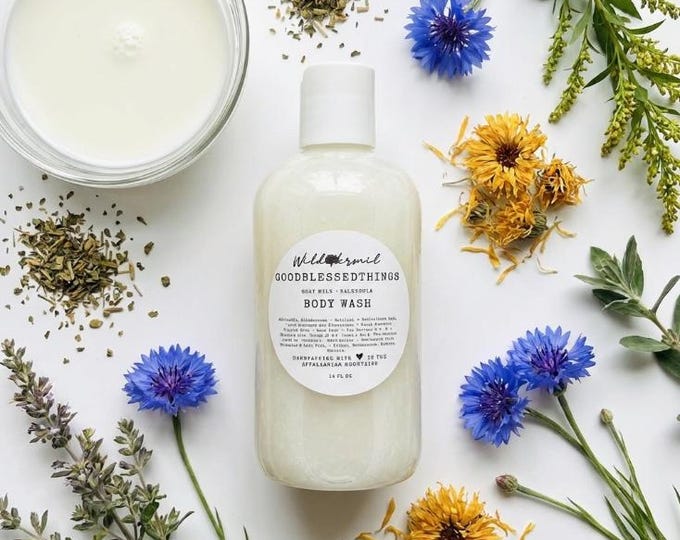 GoodBlessedThings Milk Protein & Calendula Body Wash | For Moisturizing + Hydration | Antioxidant Rich