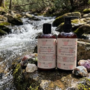 Whimsy Wild Ziegenmilch & Erdbeerkernöl Shampoo und Conditioner Set | Nährstoffreich
