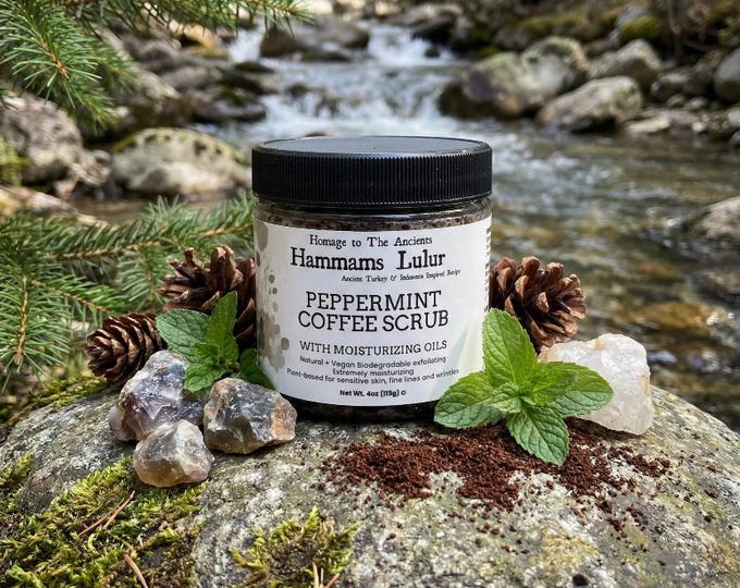 Homage To The Ancients : Hammams Lulur Vegan Coffee Scrub - with Mint, Vit E & Micro Roast Coffee