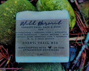 Organic Goat Milk Soap Bar: Appalachian Wildcraft, Trail Mix Scent | Cold Processed