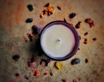 Moon Mountain Soy Candle: Lavender Chamomile Aromatherapy, Hand Poured