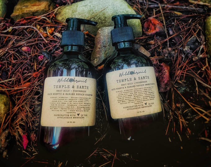 Goat Milk & Fenugreek Shampoo and Conditioner Set: Organic Antioxidant Blend