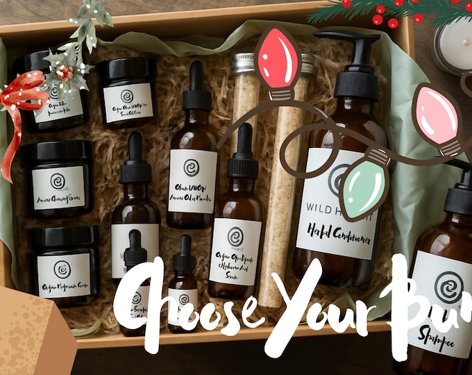 Organic Skincare Gift Set | Wildcrafted Wellness Bundle, Customizable | Christmas + Special Occasions