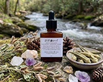 Hyaluronic, Mucilage, Bakuchiol Facial Serum:  Wildcraft Anti-Aging Blend| Nutrient Rich Natural Retinol Alternative