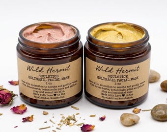 Holy Basil Face Mask: Organic Tulsi, Chamomile & Kaolin Clay | Soulstice Collection