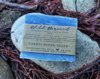 Wildcrafted Appalachian Soap Bar: Goat Milk, Activated Charcoal, River Cairn Scent | Cold Processed
