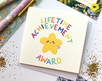Achievement Award - Greeting Card - Adulting Award - Chronic / Mental Health Gifts - Lifetime Achievement Award - Celebration Gift