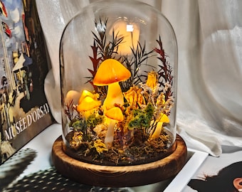 Handmade Mushroom Night Light, Magic Mushroom Lamp, Enchanted Forest, Home Decor, Birthday Christmas Gift