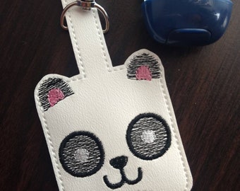 Panda sanitizer holder case for purse, gym bag, diaper bag, back pack stocking stuffer bear animal black white china cute