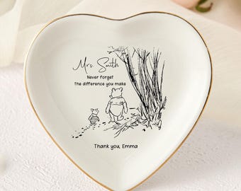 Custom Graduation Gifts For Teachers Jewelry Dish, Personalized Sweetest Teacher Keepsake, Thank You Gift, Teacher Appreciation Gift