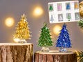Illuminated Glass Christmas Trees,Mini Glass Christmas Tree Ornaments,Christmas Ornaments Glass Tree Decoration,Christmas Gift