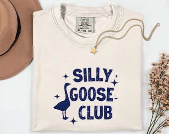 Silly Goose Club Shirt, Funny Goose T-Shirt, Whimsical Cottagecore Tee, Cute Animal Graphic Shirt, Silly Goose Gift for Friends, Funny Gift