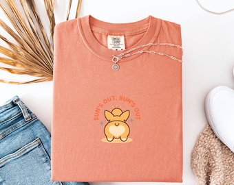Suns Out Buns Out Corgi Shirt, Corgi Shirt, Funny Dog Lover Graphic Tee Comfort Colors, Cute Summer Corgi Butt T-Shirt, Vintage Unisex Tee