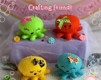 Handmade Octopus Pincushion - Pincushion for Sewing Lovers and Crafters