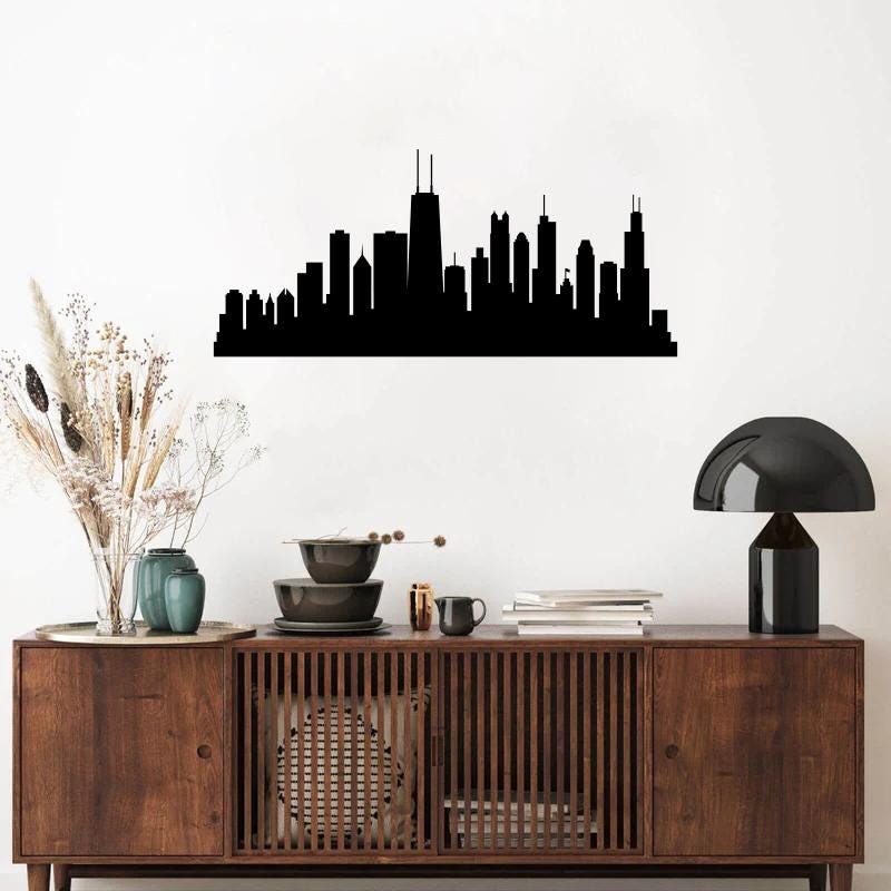 Skyline Wall Sticker - Etsy