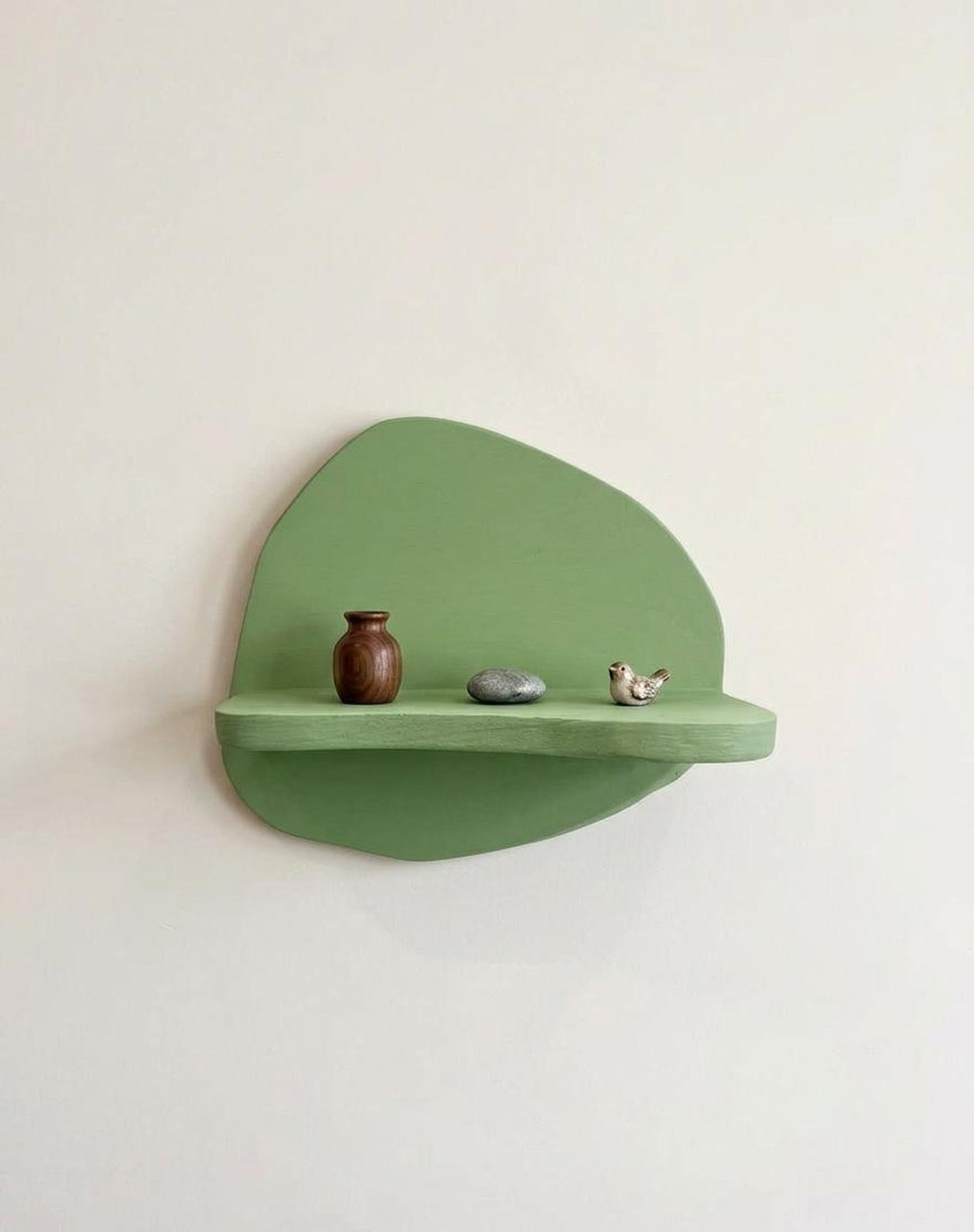 Abstract Shape Floating Shelf, Wooden Minimalist Plant Decor - Etsy