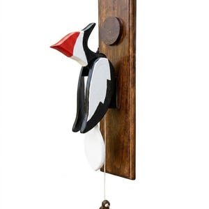 Hand carved Teak Woodpecker Door Knocker: Wall Decor Doorbell
