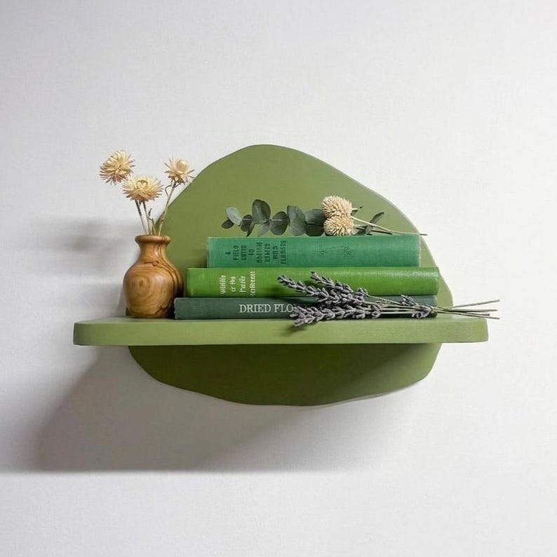 Abstract Shape Floating Shelf, Wooden Minimalist Plant Decor - Etsy