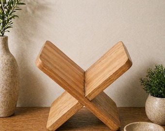 Handcrafted Teak Wood Rehal | Foldable X-Frame Quran & Holy Book Stand