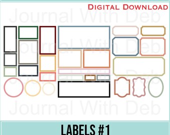 28 Journal Spots: Printable Collage Graphics - PNG, PDF